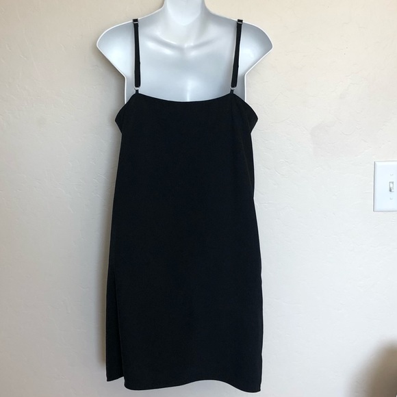Everlane Black Japanese Go Weave Mini Slip Dress Sz 10 - Picture 7 of 10